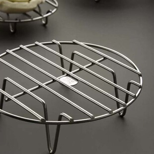 蒸架316不锈钢蒸菜架蒸笼架家用隔水蒸鱼架子厨房高脚蒸馒头架子