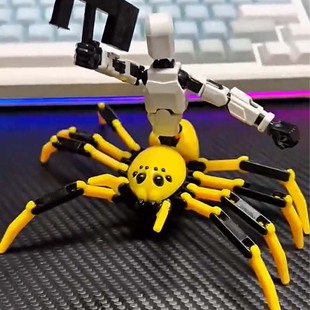 拼装 蜘蛛人偶积木关节可动儿童创意桌面摆件手办网红仿真解压玩具