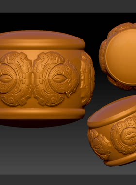 Stl璇玑桶珠圆雕图仿古花纹珠子精雕图浮雕三维立体图3d雕刻图纸