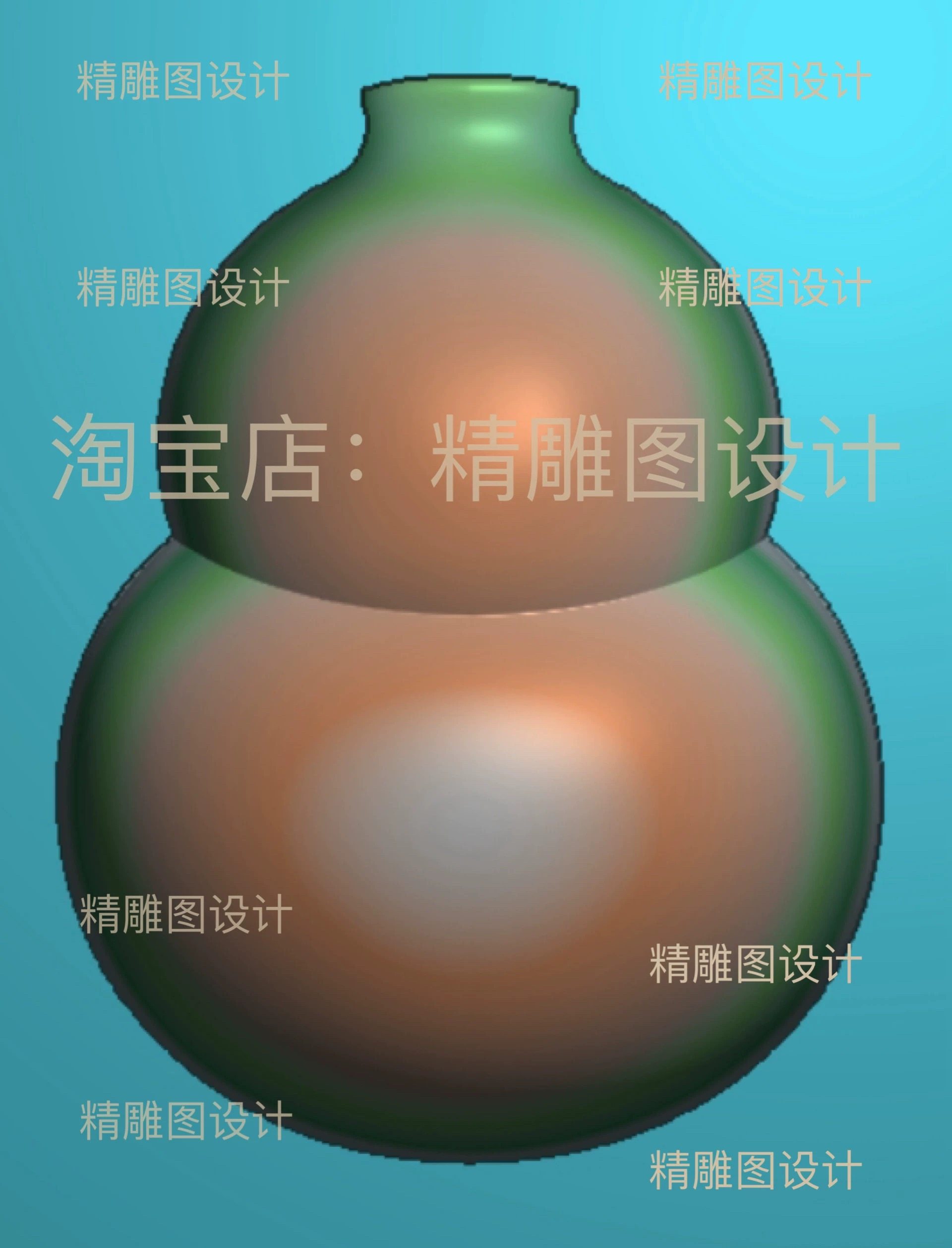 Jdp最新款1葫芦精雕图福禄葫芦浮雕图翡翠电脑雕刻如意小精品图纸