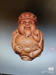 Stl新款16财神圆雕图元宝财神爷手把件精雕图摆件3D打印素材图纸