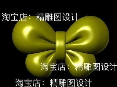 Stl11蝴蝶结圆雕图领结三维立体精雕图3d打印模型stl礼结带图纸