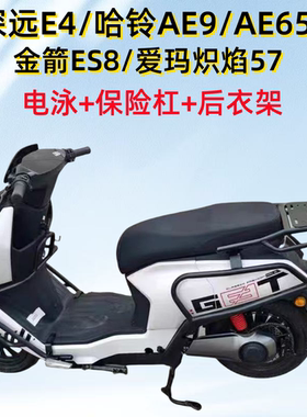 深远E4/金箭ES8/哈铃AE9爱玛赤焰电动车护杠保险杠/高碳钢载重架