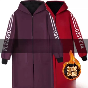 加绒防水罩衣工作服围裙男女加厚防油耐脏厨房新款 外套 长袖