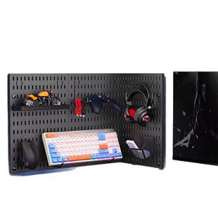 洞洞板桌面立式置物架免打孔办公室工位收纳架空间分隔桌面洞洞板