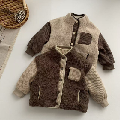 秋冬韩系男女童加绒加厚外套