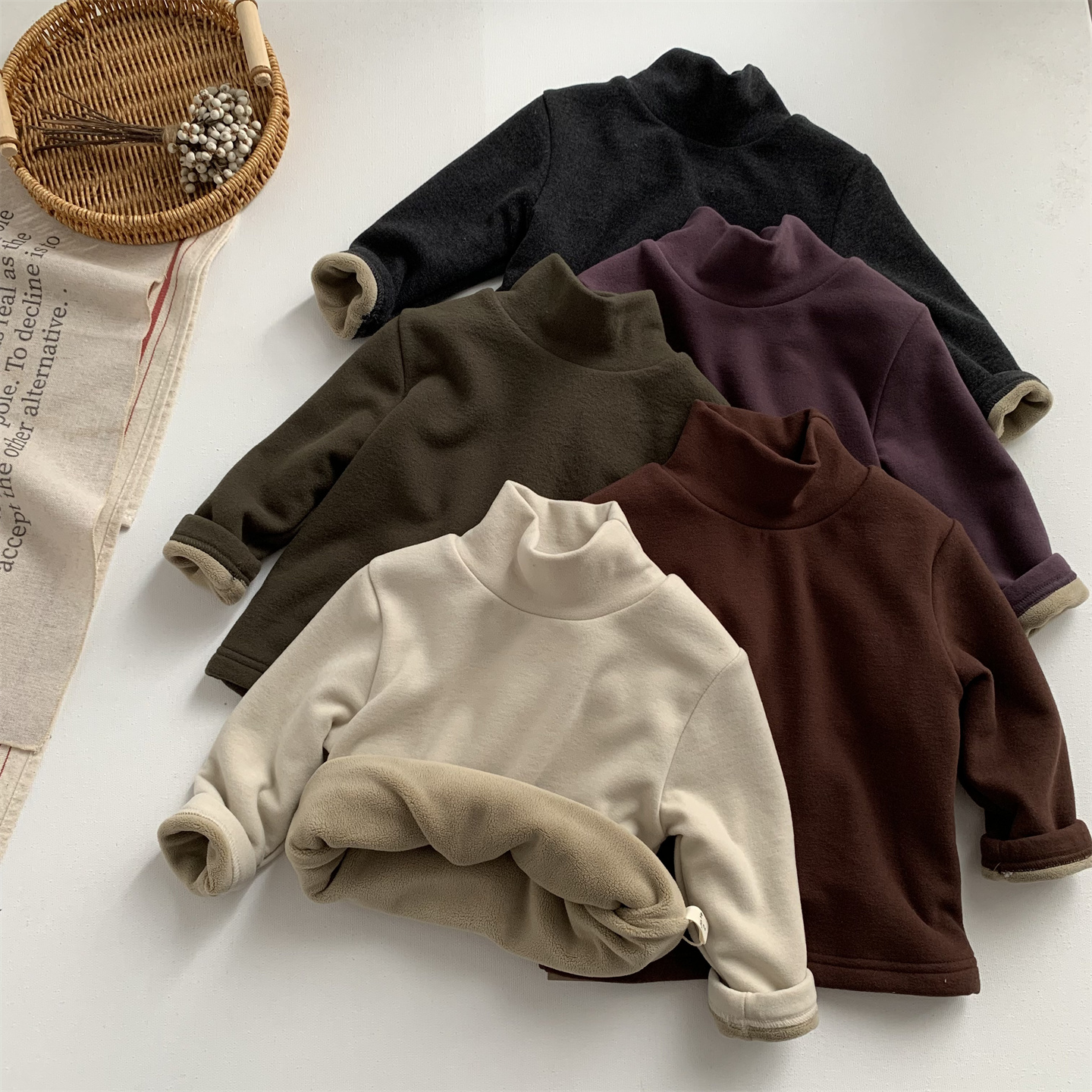 过冬神器男女童加绒加厚保暖打底