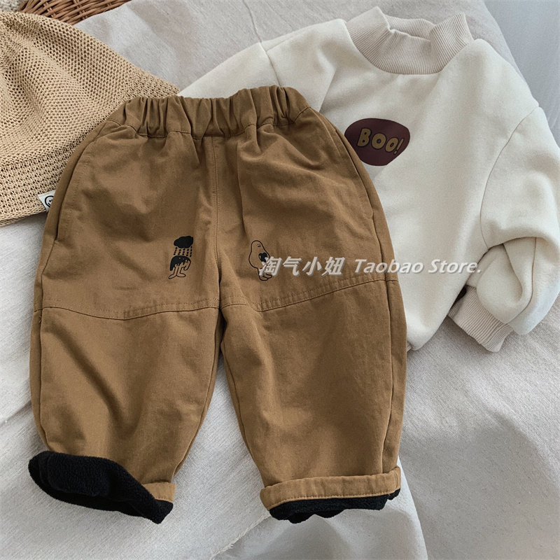 【5折清仓】男女童加绒加厚裤子秋冬2025新款韩版宝宝洋气哈伦裤,童装/婴儿装/亲子装,裤子,淘宝优惠券,粉丝福利购,淘宝优惠卷