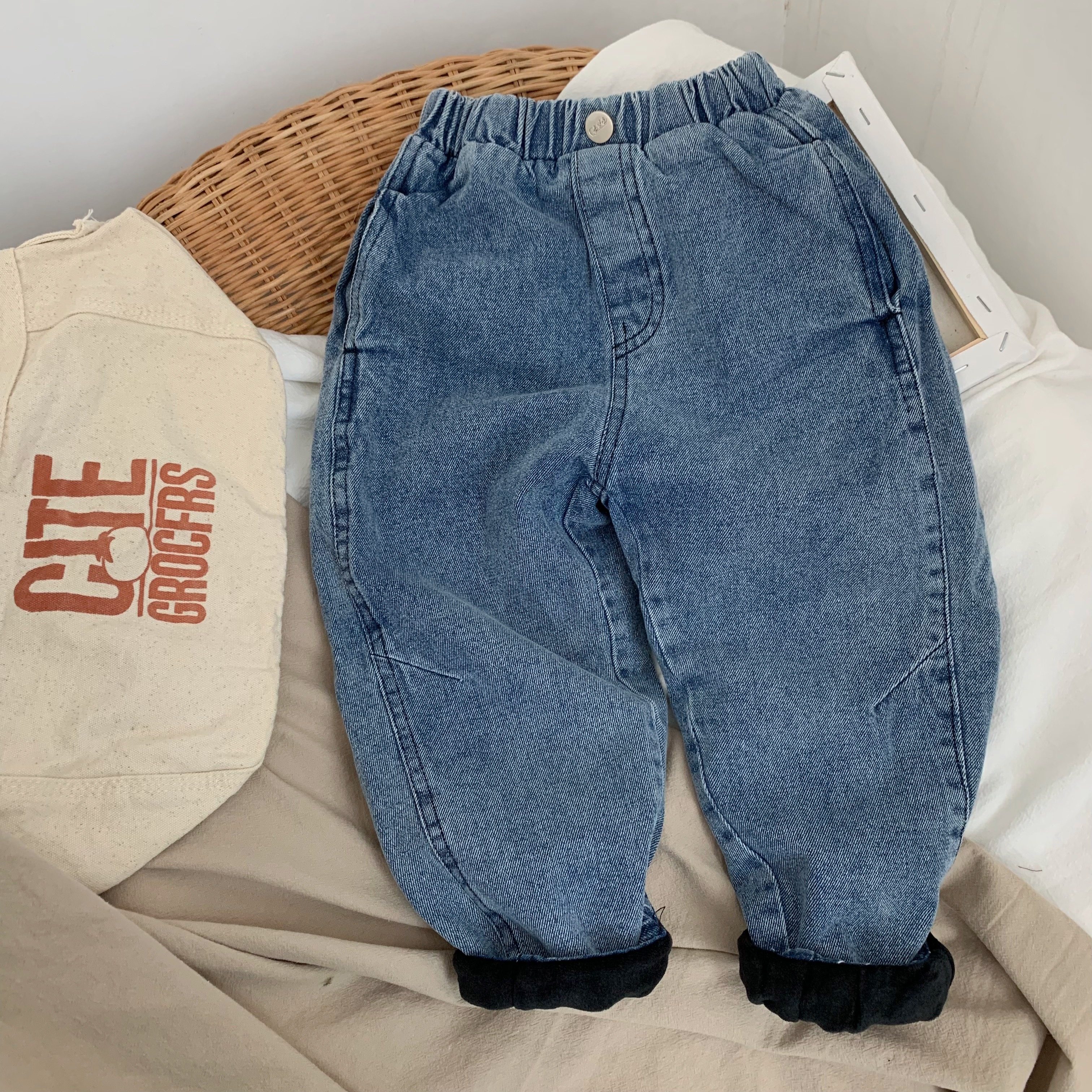 【5折清仓】韩版冬男女童加绒加厚牛仔裤宝宝裤子洋气哈伦裤长裤,童装/婴儿装/亲子装,裤子,淘宝优惠券,粉丝福利购,淘宝优惠卷