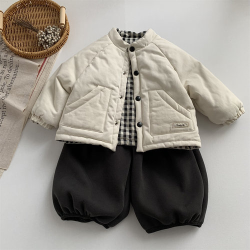 两面穿男女童棉服外套冬季新款