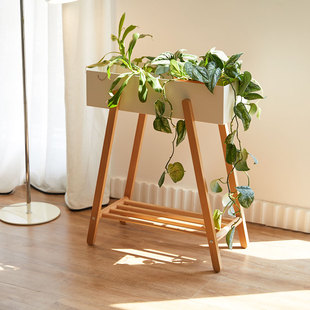 花架客厅落地日式花盆托架室内植物摆放置物架阳台绿萝盆栽花架子