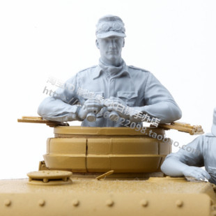 1/35人物WW2战争德国DAK坦克第三装甲师Ausf指挥官兵人gk白模手办