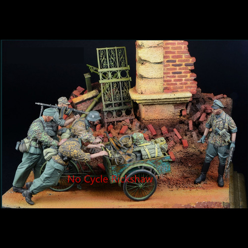 人物模型1/35二战WW2赶路的军官和步兵小组兵人gk白模手办摆件221
