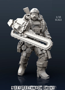 1/35树脂人物模型Grunt大兵巢穴破坏者生化战士兵人gk白模手办54