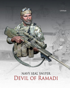 1/10人物模型美军海豹突击队狙击手半身胸像兵人GK白模手办X13