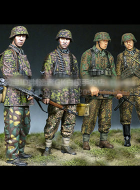 1/35二战人物模型欧洲战场陆军兵人组合摆件GK白模手办模型93