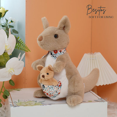 正品英国贝贝袋鼠玩偶公仔玩具