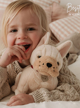 BESITOS英国贝贝 小狗狗玩偶公仔安抚毛绒玩具法斗犬仿真娃娃抱枕