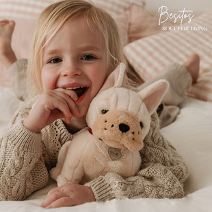 BESITOS英国贝贝 小狗狗玩偶公仔安抚毛绒玩具法斗犬仿真娃娃抱枕