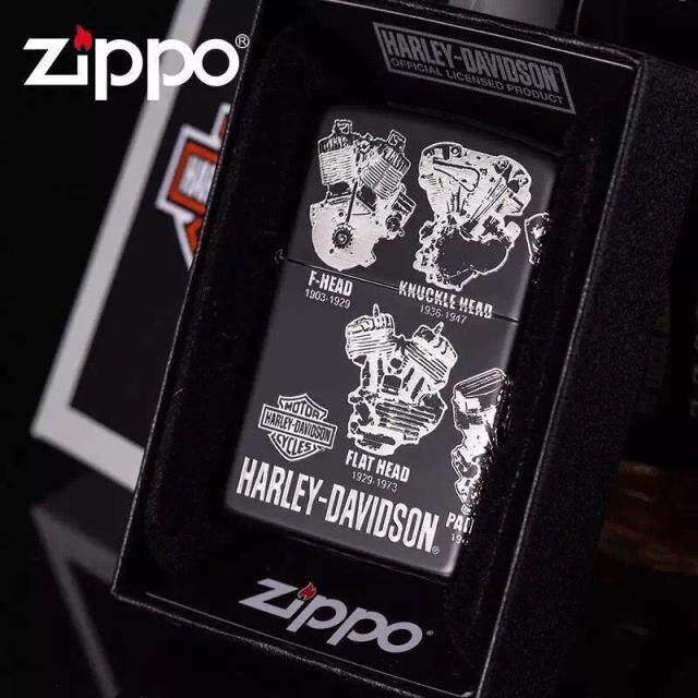 美国原装正品 ZIPPO打火机 黑漆哈雷戴维森 发动机 专柜正版限量