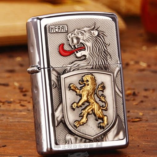 全球限量777 美国原装正品 ZIPPO打火机 欧版徽章 猛兽雄狮 正版