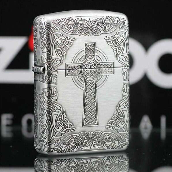 美国原装正品 ZIPPO打火机 盔甲古银四面古罗马帝国十字架 限量版