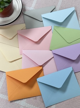 定制订做绿色黄色彩色贺卡会员vip购物小卡片迷你小信封可印logo