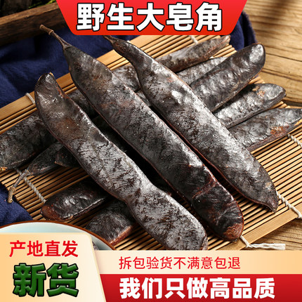新货大皂角整长皂荚洗发皂角粉洗头可搭配无患子侧柏叶