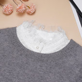 饰蕾丝时尚 假领子女内搭打底荷叶边领高档韩版 配毛衣装 气质娃娃领