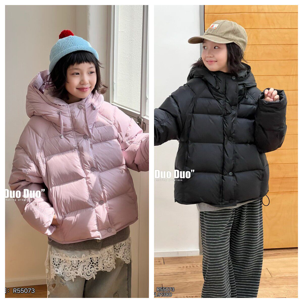 牛哆哆时尚连帽短款羽绒服女2025年冬款新款百搭白鸭绒羽绒外套