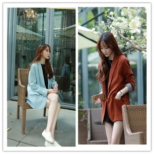 太阳的后裔宋慧乔同款西装外套2016秋装新款百搭通勤宽松外套女装