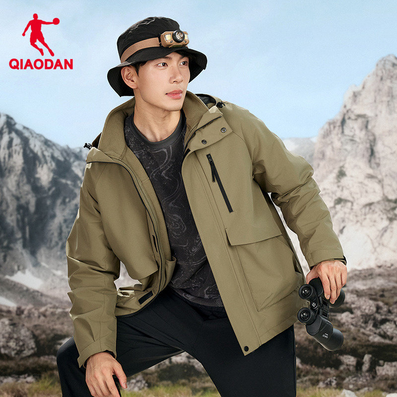 商场同款乔丹三合一风衣2026新款男抓绒内胆驭水科技BELLTR