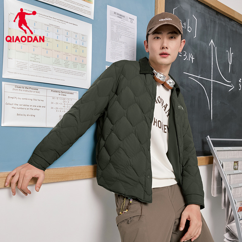 乔丹男装梭织羽绒服短款外套