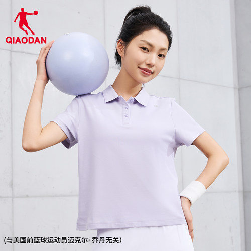 乔丹女翻领短袖POLO衫透气秋季