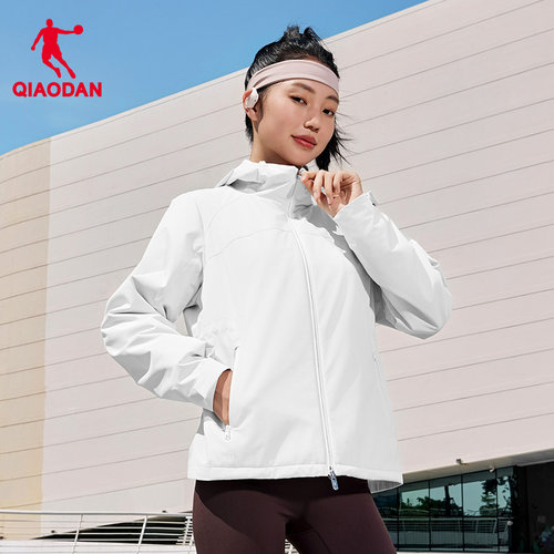 乔丹风衣女防泼水抓绒保暖外套