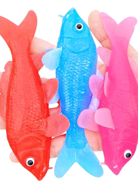 软胶仿真鲤鱼红色锦鲤金鱼缸戏水族箱装饰幼儿园儿童玩具鱼类套装