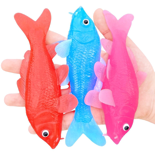 软胶仿真鲤鱼红色锦鲤金鱼缸戏水族箱装饰幼儿园儿童玩具鱼类套装