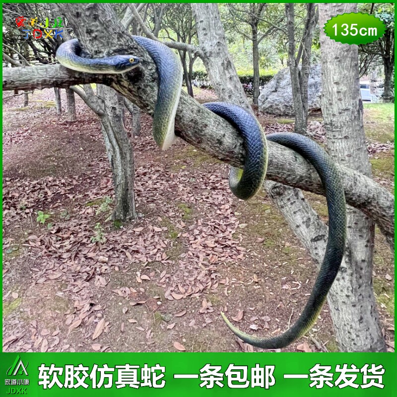 眼镜王蛇软胶假蛇仿真蛇包邮