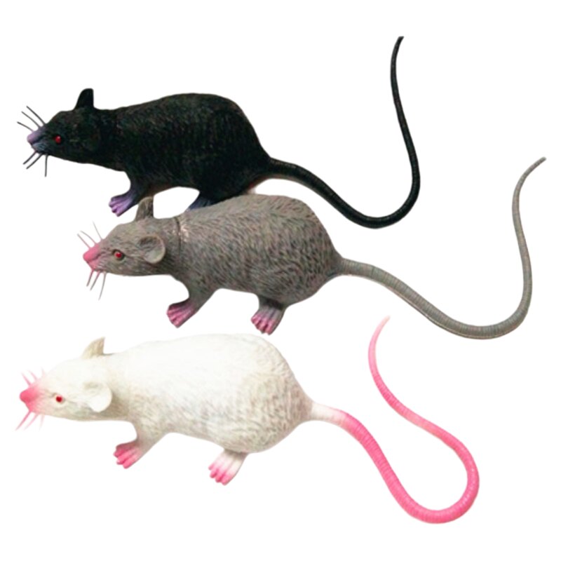 软胶仿真老鼠逗猫玩宠物恐怖整人整人玩具蛇黑蜘蛛白老鼠动物模型
