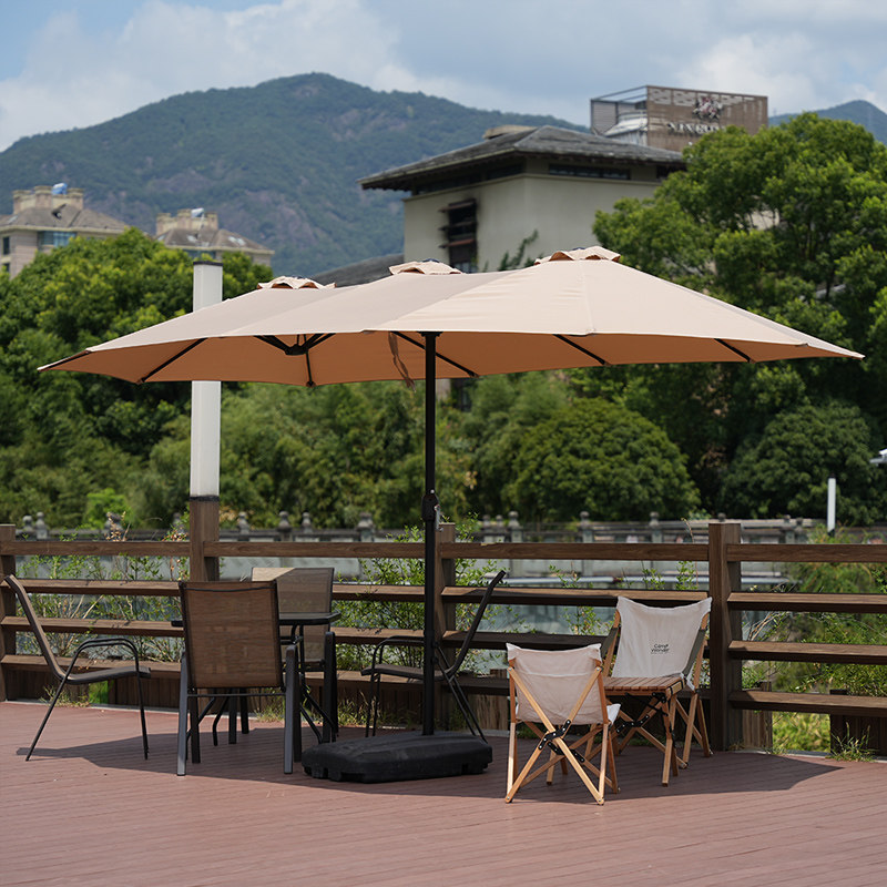 大型双头伞户外遮阳伞咖啡厅外摆太阳伞花园庭院室外中柱伞防嗮伞,住宅家具,遮阳伞,淘宝优惠券,粉丝福利购,淘宝优惠卷