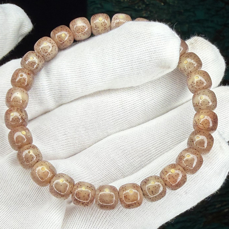 【二心造物】星月菩提粉冰糯冰料手串石玉料9*8mm润透粉透针尖星,饰品/流行首饰/时尚饰品新,菩提,淘宝优惠券,粉丝福利购,淘宝优惠卷