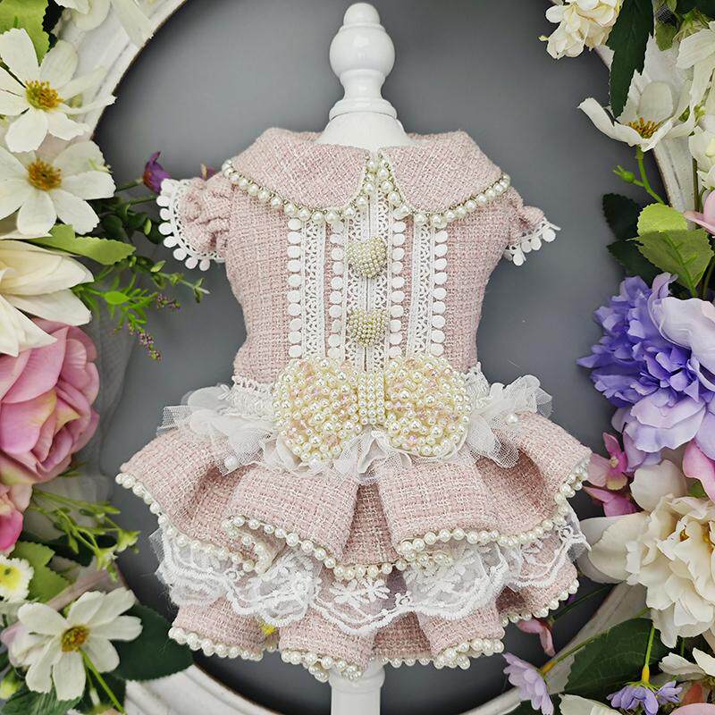 私宠手作珍珠蝴蝶狗狗秋冬衣服