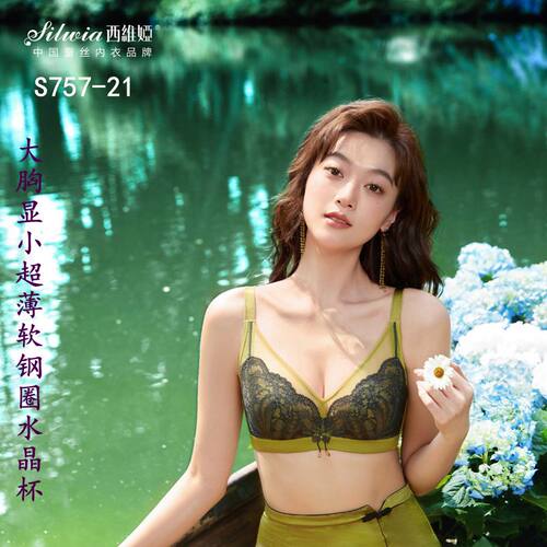 西维娅软钢圈桑丝调整型显小文胸