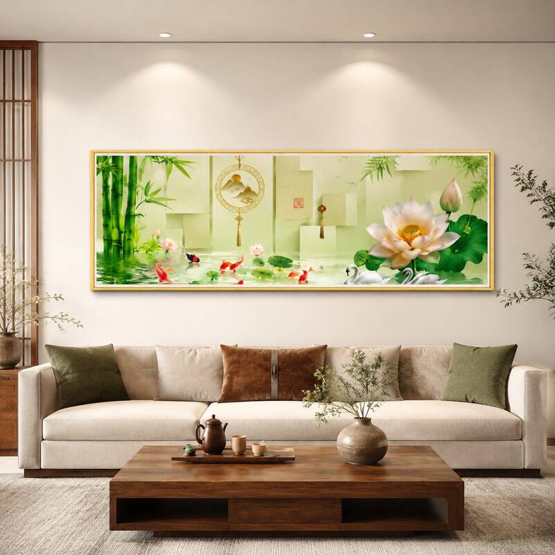 2026新款家和万事兴十字绣线绣客厅简约现代刺绣简单绣风景画大幅