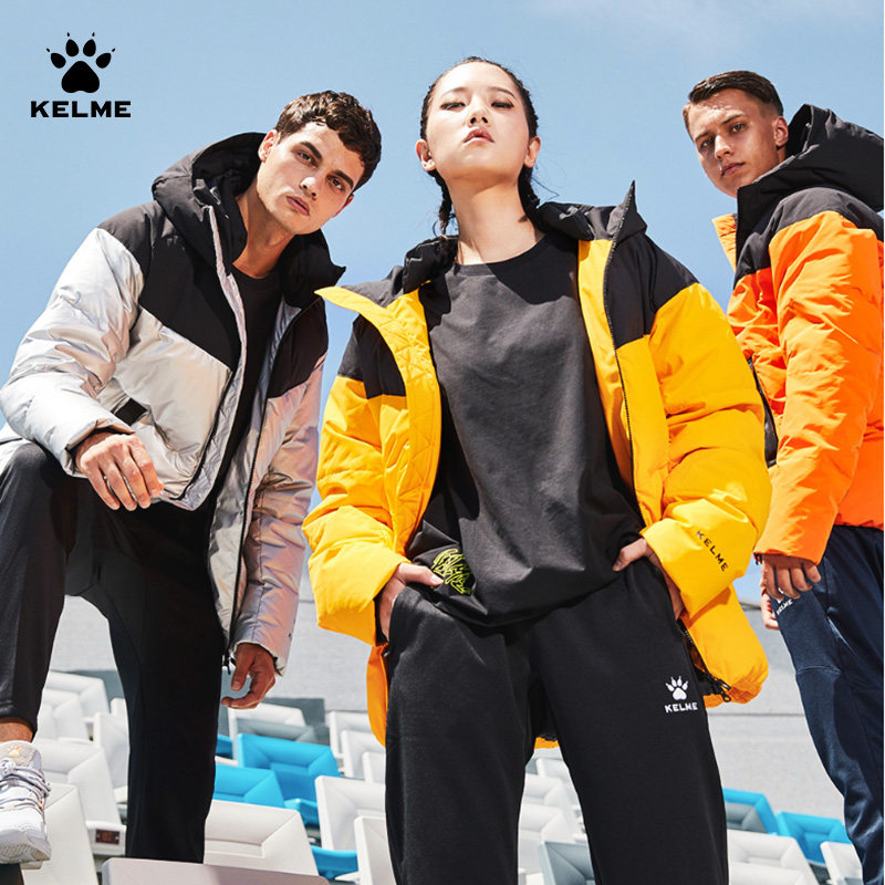 kelme卡尔美羽绒服男长短款加厚保暖儿童冬季足球训练外套棉袄厚