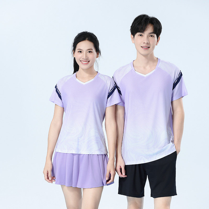 正品匹克球服速干运动T恤套装男女情侣V领短袖训练服比赛队服定制