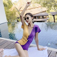 Áo tắm hè nữ 2019 mới lọt khe ngực nhỏ Hàn Quốc thu thập bảo thủ thời trang gợi cảm đã mỏng che bụng nhỏ tươi tắn - Bộ đồ bơi hai mảnh bikini 2 mảnh màu đỏ