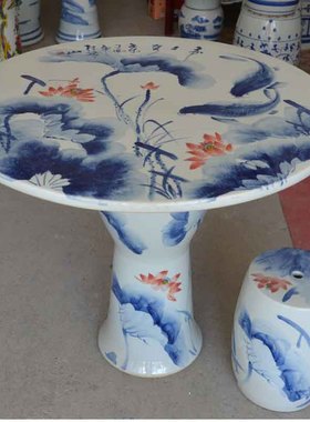 景德镇包邮桌子手绘放置青花瓷