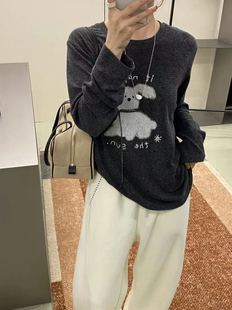 ID.sisters正品57816磨毛长袖T恤女2025秋冬宽松显瘦软糯打底上衣