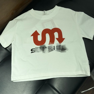 中小童白色圆领短袖 夏季 新款 潮牌印花颜色百搭透气吸汗上衣 T恤